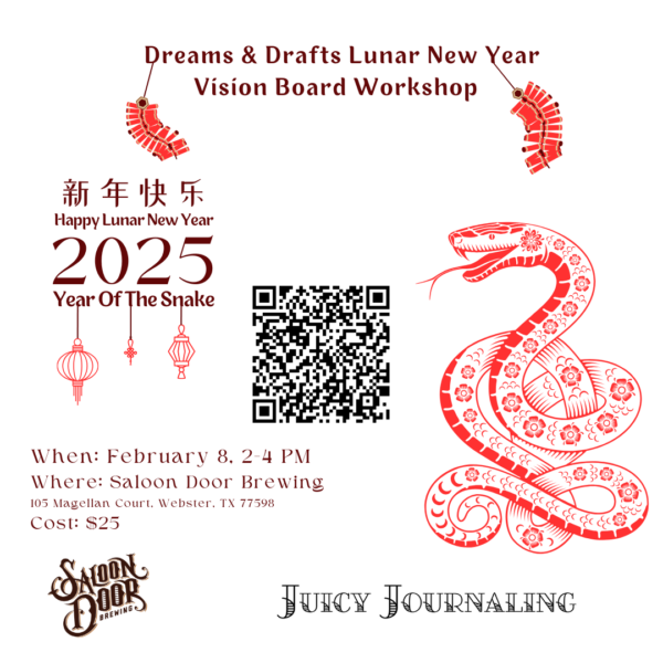 Dreams and Drafts Workshop Lunar New Year Vision Board Workshop